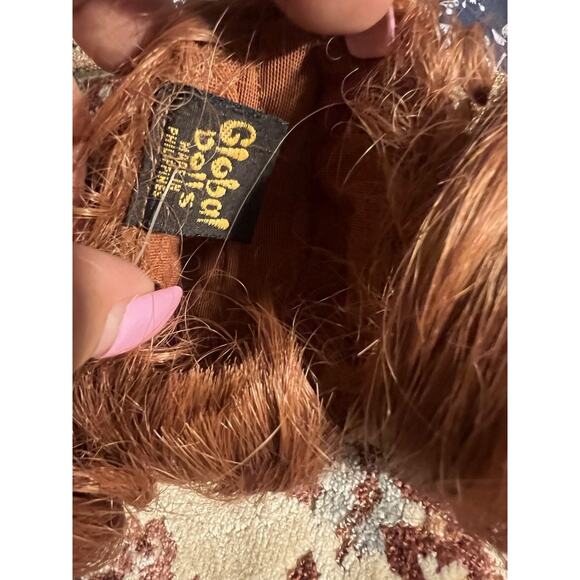 Hand Styled Doll Wigs By Global Dolls Model Janey Size 7-8 Color Carrot Red - Picture 5 of 12